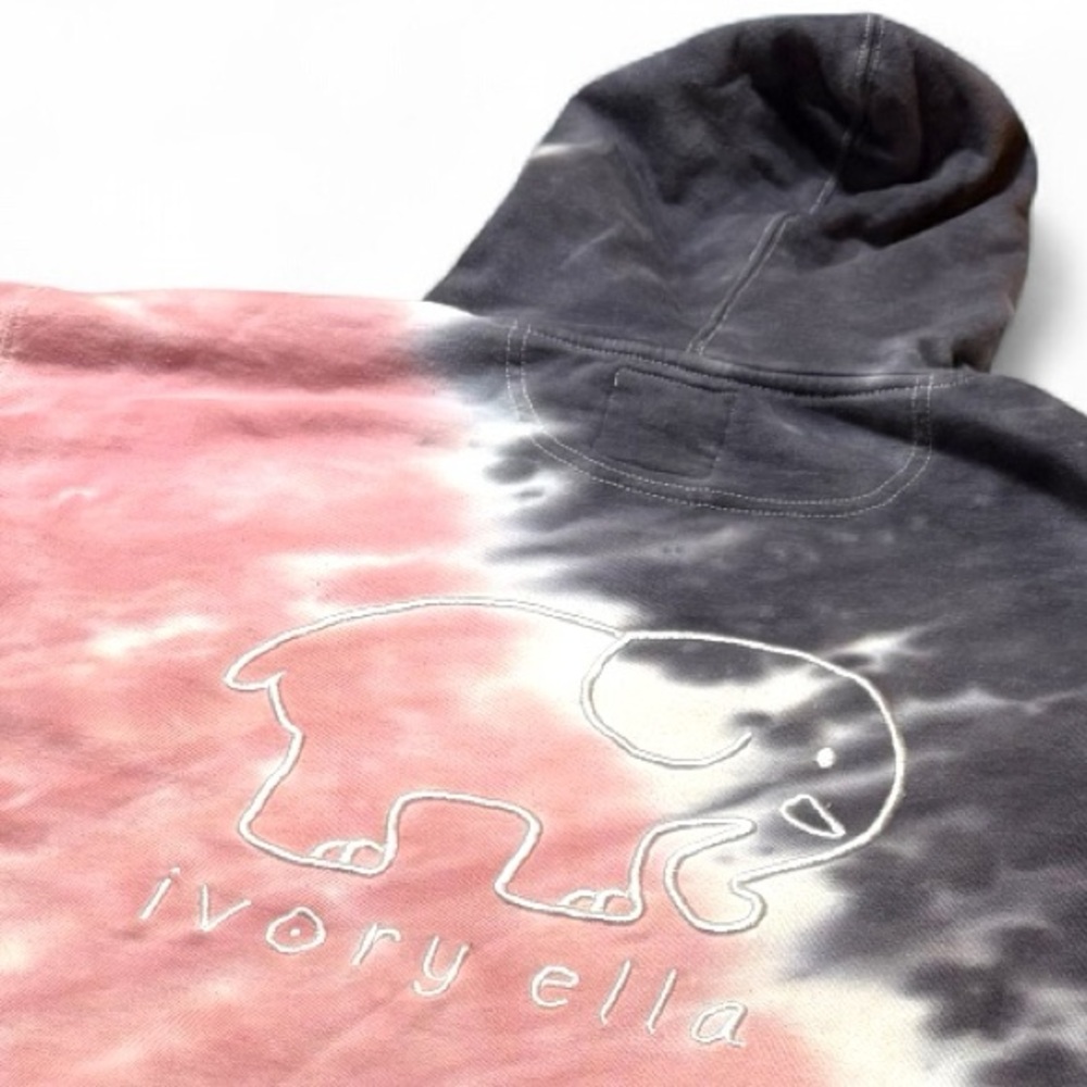 Ivory Ella Tie-Dye Hoodie Sweatshirt - Picture 7 of 7